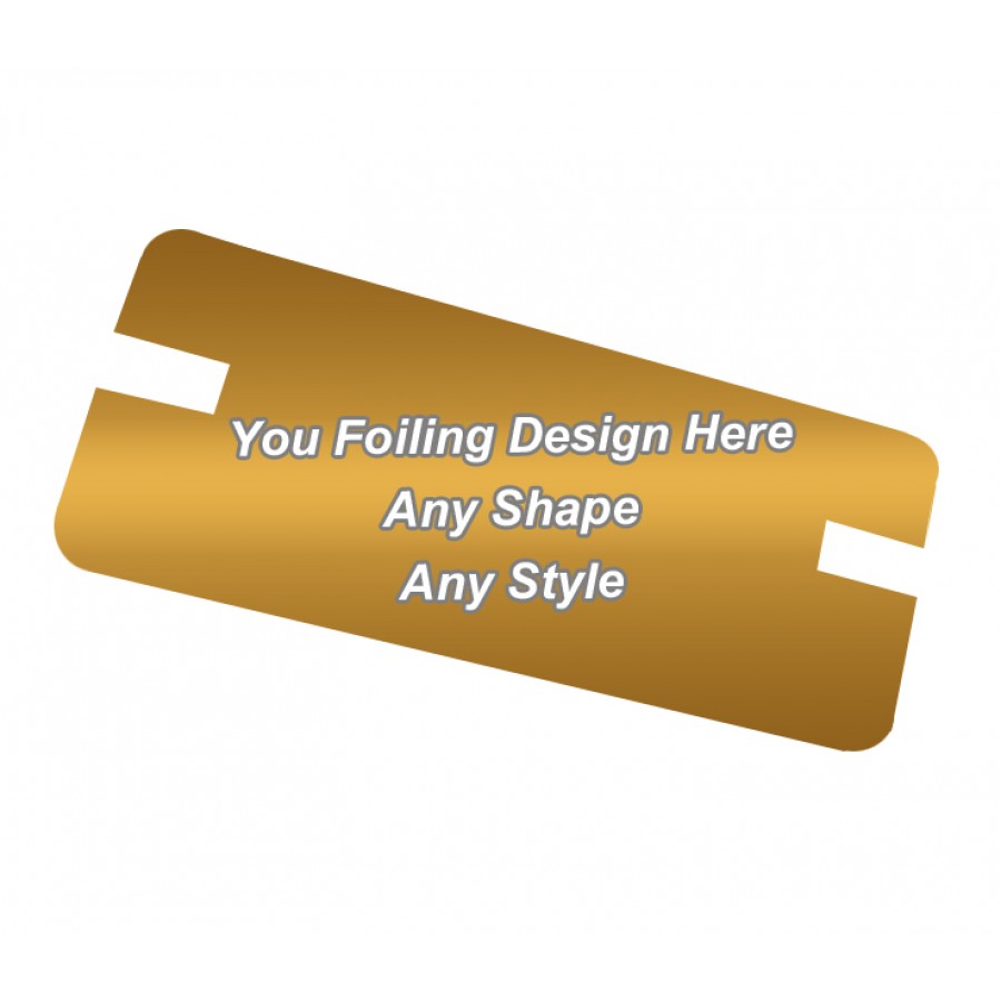 Golden Foiling - Backing card printing